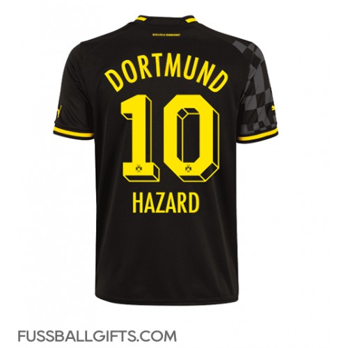 Borussia Dortmund Thorgan Hazard #10 Fußballbekleidung Auswärtstrikot 2022-23 Kurzarm